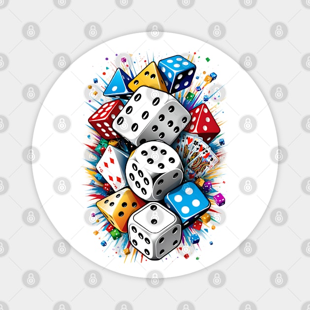 Dice Cascade - A Playful Array of Luck Magnet by AlexBRD